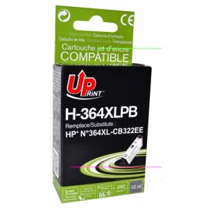 UPrint H-364XL-PB - 12 ml - taille XL - photo noire - compatible - remanufactur&eacute; - cartouche d'encre (alternative pour : HP 364, HP 364XL) - pour HP Deskjet 35XX; Photosmart 55XX, 55XX B111, 65XX, 7510 C311, 7520, Wireless B110 - Neuf