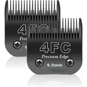 4f Lame De Rechange Pour Toilettage De Chiens,Compatible Avec Les S&eacute;ries Heiniger/Max45 /Andis/Oster A5/10km Series Tondeuse Pour Chien,Taille 4f 3/8"" (9,5mm) Longueur De Coupe,2 Unit&eacute; Noir - Neuf