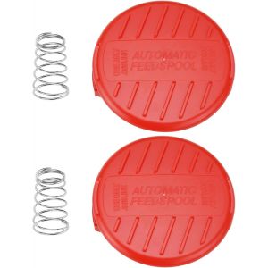 MEVRONISSHOP-Lot de 2 cache-bobines 385022-03N pour tondeuse &agrave; gazon compatible avec Black & Decker BESTA530 GH400 GL4525 GL5028 GLC120 - Neuf