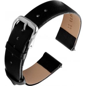 Kalanka-Bracelet De Montre En Cuir De Veau Souple &Agrave; Lib&eacute;ration Rapide Pour Homme Et Femme - Bracelet De Montre Universel En Cuir De Veau Avec Fermoir En Acier Inoxydable - Neuf