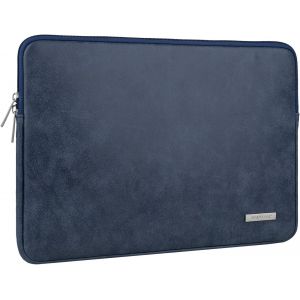 SJZG-Rainyear Housse Compatible Avec 13-13,3 Pouces Ordinateur Portable Notebook Computer Chromebook, 14"" Macbook Pro M1 Max A2442, Sacoche Cuir Artificiel Pochette &Eacute;tanche Laptop Sleeve,Bleu Marin - Neuf
