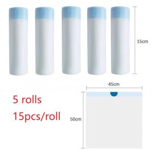 Sacs Poubelles Parfum&eacute;s &Agrave; Cordon 45X50Cm&iquest;Grands Sacs Poubelles Parfum&eacute;s &Eacute;pais Avec Poign&eacute;es,4 Parfums (Rose/Lavande/Citron/Vanille).5 Roll.Approximately45X50Cm - Neuf