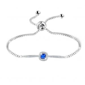 Romad Style Simple Femmes Dame Bracelet Zircon D&eacute;coration Platine Plaqu&eacute; Bracelet Bijoux - Neuf
