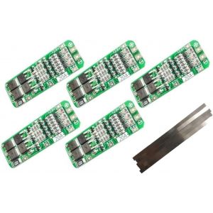 KGABERY-5 Pièces 3S 20A 12.6V Li-Ion Lithium 18650 Bms Pcm Carte De Protection De Batterie+5 Pièces Bande De Nickel - Neuf