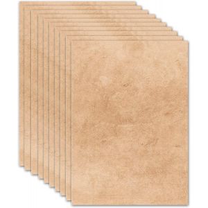 50x Papier &Agrave; Lettres A4 Imprim&eacute; Recto-Verso - Set De Papier &Agrave; Lettres Vierge &Agrave; &Eacute;crire Et &Agrave; Imprimer Pour Mariage, Anniversaire, Invitations (A4, Design 3) - Neuf