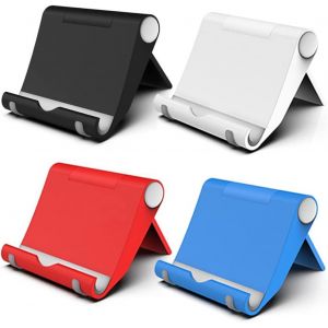 JGD-Lot de 4 Supports T&eacute;l&eacute;phone Portable R&eacute;glables pour Bureau - Support de T&eacute;l&eacute;phone Portable Pliable Compatible avec iPhone 16 15 14, 13, 12, 11, Samsung Galaxy Huawei(4 Couleurs) - Neuf