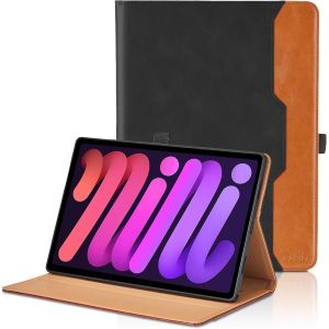 Coque pour iPad Mini A17 Pro/iPad Mini 7 2024 / iPad Mini 6 2021 8,3 Pouces PU Cuir Cover Tablette Housse de Protection Auto R&iquest;&iquest;veil/Sommeil, Multi-Angle ?tui avec Poche pour iPad Mini 7th/6th -Noir - Neuf