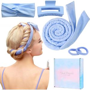 KAL-Boucle Sans Chaleur,Boudin Cheveux Rouleau Cheveux Sans Chaleur Heatless Hair Curlers Velours Bigoudi Boucle Cheveux Rouleau À Cheveux Sans Chaleur Heatless Curling Rod Headband De Coiffure Brico - Neuf