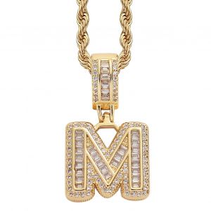 Collier Avec Pendentif Lettre Anglaise En Zircone Pour Homme Et Femme, Accessoire De Bijouterie Tendance Pour Fete M - Neuf