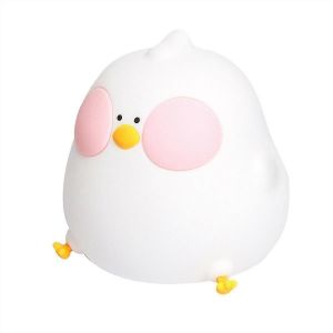 Mignon Poussin En Silicone Veilleuse,Commande Tactile Dimmable Rechargeable À Côté De La Lampe,Bureau Spongieux - Neuf