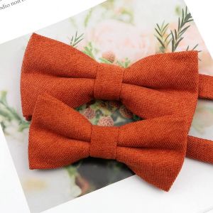 Ensemble De Noeuds Papillon Parent-Enfant En Daim Super Doux Pour Hommes Macarons Couleur Unie Design Classique Mignon Papillon Rouge Vert Bleu Rose Cravate--Set 9 - Neuf