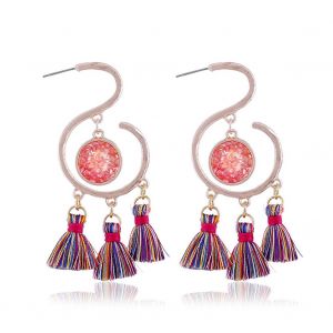 Boucles D'oreilles A Tige Tendance Pour Femmes Et Filles, Accessoires De Decoration A Pompons, Ez1239 - Neuf