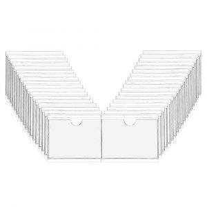36Pcs Porte-carte d'étiquette autocollante Porte-poches d'index Porte-cartes 6X8.5cm Porte-cartes en plastique transparent Porte-étiquette adhésif - Neuf