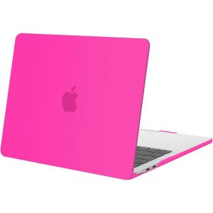 Compatible Avec Macbook Air 13 Pouces Coque M4 M3 M2 2025-2022 Touch Id Liquid Retina De 13,6 Pouces, Coque Protection Rigide Pour Mac Air M4 M3 M2 13 A3240 A3113 A2681,Rose Vif - Neuf