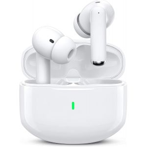 LORANKA-Ecouteurs Bluetooth sans Fil, Oreillette Bluetooth 5.3 Ecouteurs avec 4 ENC R&eacute;duction Mic, 46H R&eacute;cr&eacute;ation Hi-FI Son St&eacute;r&eacute;o &Eacute;couteurs, IP7 Etanche Contr&ocirc;le Tactile Casque pour iPhone Android G - Neuf