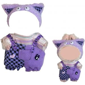 KALANKA-Vêtements de poupée en Peluche pour La-buubu, La-buubu Poupées Vêtements, La-buubu Poupées Pull À Capuche, Tenue Stylée La-buubu, S'applique à 17 cm La-buubu Plush Doll (A) - Neuf