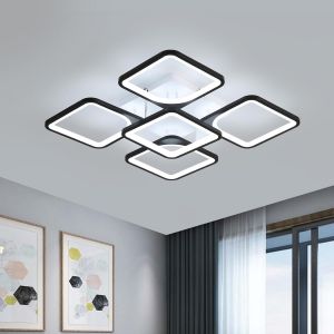 Plafonnier Led 64w 5670lm, Luminaire Plafonnier Led Carré Salon Lumière Blanche Froide 6500k Pour Cuisine Chambre Salle À Manger - Neuf
