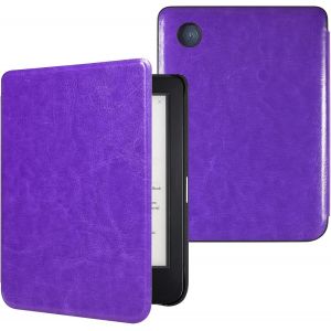 Étui Slimshell Pour Kobo Clara Colour/Bw/ 2e,Tolino Shine Colour/Shine 5/4,Coque De Protection Magnétique Avec Fonction De Plume De Sommeil De Réveil Automatique,Violet Pailleté - Neuf