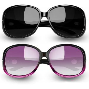 Tianyi-Lunettes De Soleil Femme Polarisées, Grandes Lunettes Soleil Rétro Vintage Luxe, Protection Uv400 Pour Voyage Conduite - Neuf