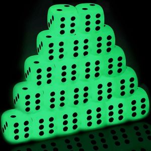 Dés 6 Faces,30 Pcs Dés De Jeux Dés 16mm Dés Phosphorescents Dés En Acrylique Dés En Coin Arrondi Jeu De Dés Pointillés Dé Dice Des Dès Pour L'enseignement Des Mathématiques Réunions De - Neuf