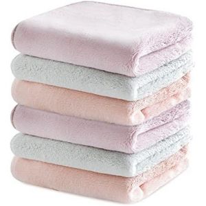 Lot De 6 Essuie-Mains Pour Cuisine, Avec Boucle De Suspension, Serviette Bicolore Double Face, Mains Épaisses, Douces Et À Séchage Rapide, Double Couche Absorbante - Neuf
