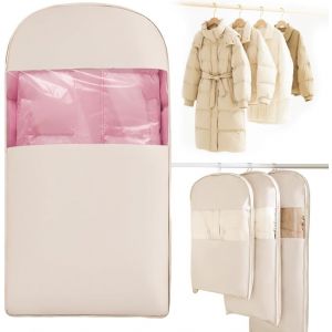 Sacs sous vide à suspendre pour vêtements,gain de place,organiseur de placard avec fermeture éclair auto-compressive,protection contre la poussière pour couettes,vêtements,vestes,costumes,robes - Neuf