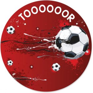 Tapis de souris au design football I &Oslash; 22 cm rond I Tapis de souris de taille standard antid&eacute;rapant I pour gar&ccedil;ons Cool I dv656 - Neuf