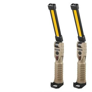 Lampe De Travail Led Xpe Pliante Portable,Batterie Intégrée,Lampe De Poche Pour Déterminer,Inspection De Voiture D'Urgence,Lampe Pour Tente De Camping,Cob.Khaki 2Pcs. - Neuf