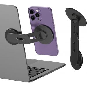 Kal-Support Téléphone Magnétique Pour Ordinateur Portable, Caméra De Continuité 3d Réglable Pour Iphone Mag Et Tous Les Téléphones, Holder Oliable Pour Tesla, Pc Et Moniteur De Gym, Noir - Neuf