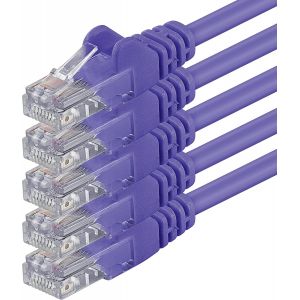 5X 10M C&acirc;ble R&eacute;seau Cat6 Cat 6 - Rj45 Ethernet Lan Dsl Routeur Modem - Violet[CAB9163658] - Neuf