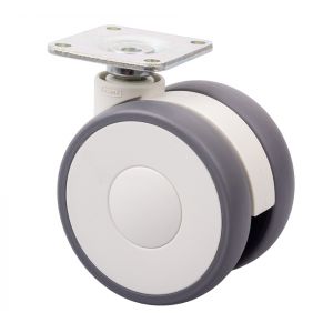 Roulette de meuble Linea 65mm 70kg gris clair - Neuf