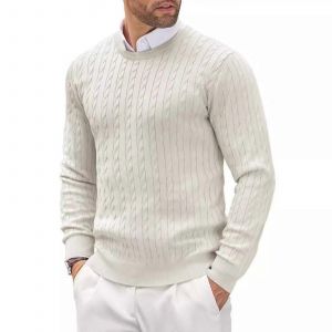 Sweat-Shirt Hommes Sans Capuche Oversize Avec Un Pull Col Rond &Agrave; Manches Longues En Coton Casual Taille L - Neuf