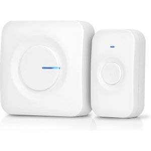 Kalanka-Adb20 Sonnette Sans Fil - Sans Fil, Porte D'entr&eacute;e, Ext&eacute;rieure, &Eacute;tanche, Sonnette Sans Fil, Port&eacute;e 50 M, Sonnette De Maison - Blanc - Neuf