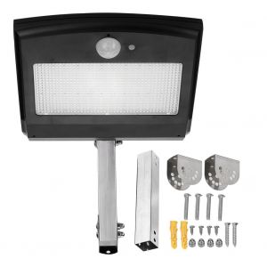 Hjlian Applique Murale Led Solaire Etanche Avec Capteur, Noir Et Blanc, Sans Telecommande - Neuf