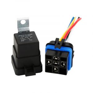 1 Pack 40/30 AMP 12V DC Imperméable à l'eau Relais et Harnais - Heavy Duty 12 AWG en Cuivre Étamé Fils, 5 BROCHES SPDT Relais de l'Automobile - Neuf