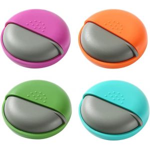 4pcs Boîte À Pilules,Pilulier Semainier Pilulier Journalier 7 Jours Porte-Vitamines Conteneur Pilulier Pochette Distributeur De Pilules Voyage Et Sortir Mini Portable Boite A Medicament - Neuf