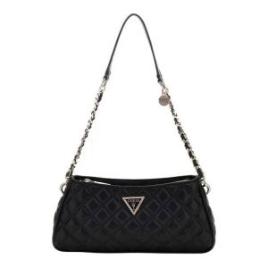 GUESS Sac &agrave; &eacute;paule noir pour femme - Giully Top Zip Shoulder Bag 293184 - Neuf