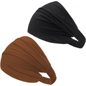 2 Pi&egrave;ces Bandeau Cheveux Femme Large &Eacute;lastique Doux Boho Bandeau Cheveux Yoga Sport Headband Multicolore Serre-T&ecirc;te Femme Larges &Eacute;lastique De Yoga Pour Femmes Et Filles - Neuf