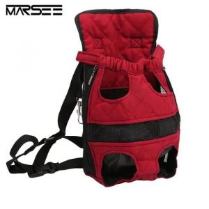 Sac À Dos Pour Chien / Sac Ventral De Transport Pour Chat Sac De Voyage Pour Petit Animaux Portable Et Sûr (Xl, Rouge) - Neuf