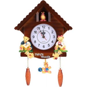 Horloge &Agrave; Coucou ,Horloge Murale Traditionnelle Dans L'Arbre,D&eacute;coration Vintage,D&eacute;coration De Bureau &Agrave; La Maison - Neuf