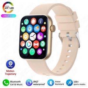 Pour Xiaomi Smartwatch Plein &Eacute;cran Tactile Bluetooth Appel Fr&eacute;quence Cardiaque &Eacute;tanche Montres Sport Bracelet Montre Intelligente Femmes 2025 Nouveau.Pink Silicone. - Neuf