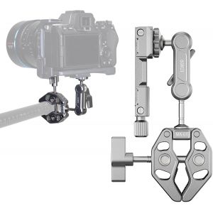 SIRUI Support &agrave; Ventouse pour Cam&eacute;ra et T&eacute;l&eacute;phone, Ventouse &agrave; Pompe &agrave; Air avec Bras Magique, Support de T&eacute;l&eacute;phone, Support de Pare-Brise &agrave; Double T&ecirc;te Pivotant &agrave; 360&deg;, Insta360, DJI Action - Neuf