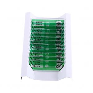 12pcs Plastique Pr&eacute;par&eacute; Lames De Microscope Animaux Insectes Fleurs Plantes Bo&icirc;te Verte - Neuf