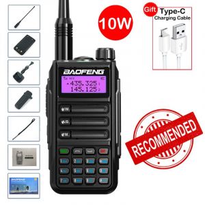 2025 Baofeng UV-16 Max IP68 étanche talkie-walkie double bande haute puissance CB Radio Vhf Uhf CB Ham Radio longue portée Radio bidirectionnelle - Type Black-Package 1 - Neuf