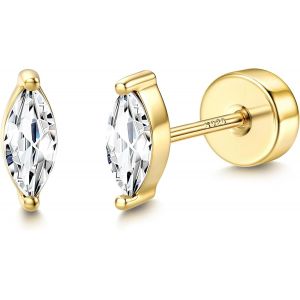 Kal-Boucles D'oreilles Femme Or 14 Carats Petites Piercing Oreille Argent 925 Femme Piercing Tragus Or Boucle D'oreille Homme Piercing Helix Bijoux Femme - Neuf