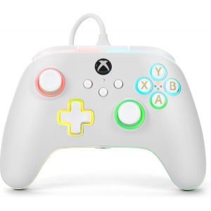 Manette Filaire Advantage Pour Xbox Series X|S Avec Bande Led Lumectra + Rvb - Blanc - Neuf