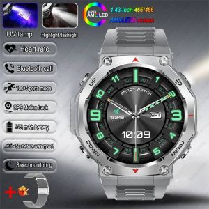2025 Nouveau Pour Huiawe Gps Montre Intelligente Hommes 10Atm Ipx8 &Eacute;tanche Montres Intelligentes Boussole Altim&egrave;tre Barom&eacute;trique 1.43 ''Amoled Bracelet.Silver Mesh Belt. - Neuf