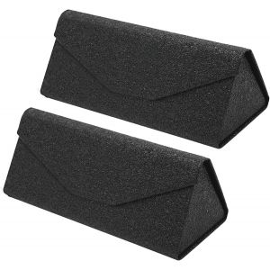 Cauc-&Eacute;tui Pliable &Agrave; Lunettes De Soleil - [Pack: 2 Unit&eacute;s] Bo&icirc;te Rigide [Triangulaire] Avec [Fermeture Magn&eacute;tique] Et Doublure Int&eacute;rieur Protection Vue Lecture Design Femme Homme Enfant Voiture Mode - Neuf