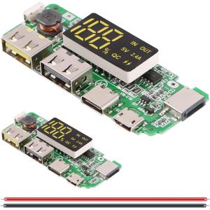 Eryi-18650 Carte De Charge Double Usb 5v 2.4a Powerbank Board Chargeur De Batterie Au Lithium Module Mobile Avec Protection Contre Les Courts-Circuits Contre Les Surcharges Et Les Décharges(2pcs) - Neuf