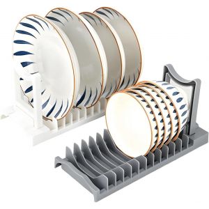 2 Pi&egrave;ces Egouttoir Vaisselle,Evier Egouttoir Petit,Support Pour Assiettes,Range Couvercle,Egouttoir Vaisselle Pliable Pour L'&eacute;vier, Porte-Couverts, Egoutoire Pliable Plastique - Neuf